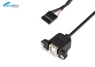 2.54mm USB Extension Cable 5 Pin Connector Molded Hood Easy Screw - In Installation